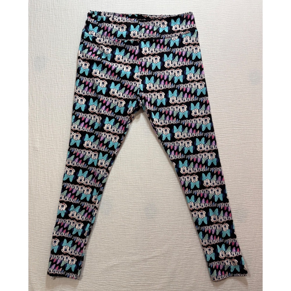 LuLaRoe Leggings‎ Women's Size 18 Disney Minnie Mouse Bows Print Black